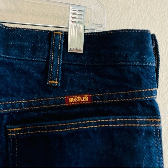 RUSTLER Men’s Blue Straight Legged Jeans Size 36 x 30 - Picture 4 of 6